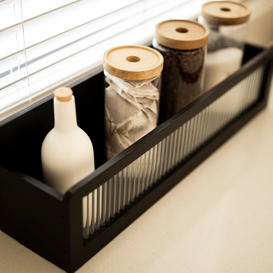 CHARCOAL STORAGE SHELF